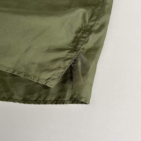 NWT Banana Republic Silk Top Womens Size L Green Long Utility Blouse Career - Picture 8 of 13